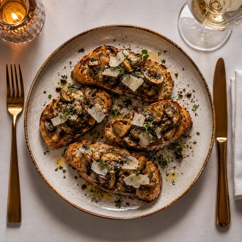 Truffle Mushroom Bruschetta